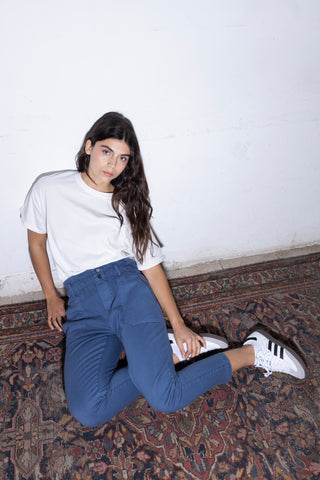 Pantalon carotte taille élastiquée