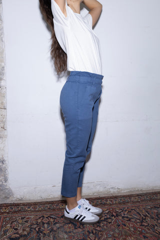 Pantalon carotte taille élastiquée