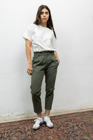 Pantalon carotte taille élastiquée