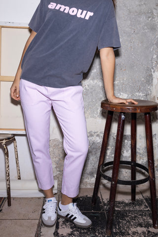 Pantalon carotte taille élastiquée