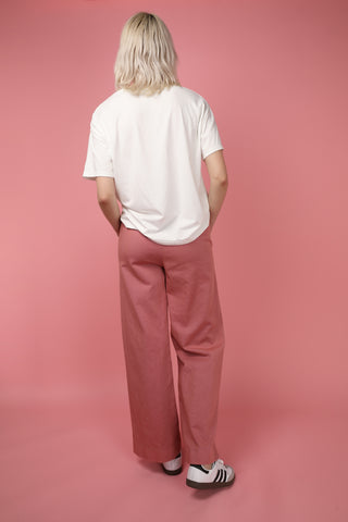 Jeans wide leg taille élastiquée