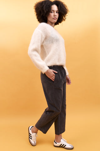 Pantalon magic en velours lisse