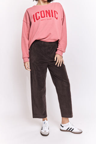 Pantalon magic en velours lisse