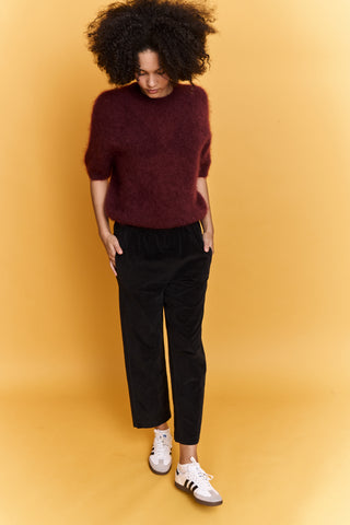 Pantalon magic en velours lisse