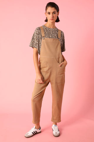 Salopette en gabardine coupe carotte