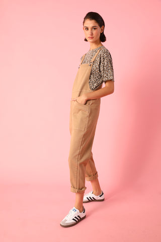 Salopette en gabardine coupe carotte