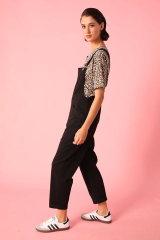 Salopette en gabardine coupe carotte