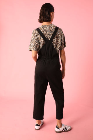 Salopette en gabardine coupe carotte