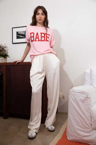 Pantalon fluide en soie