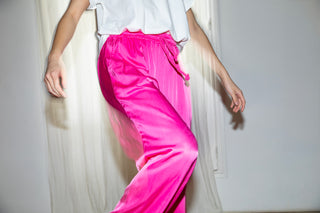 Pantalon fluide en soie