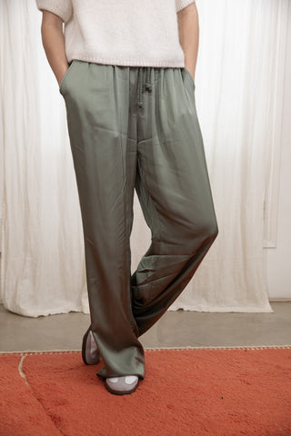 Pantalon fluide en soie