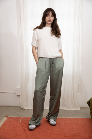 Pantalon fluide en soie