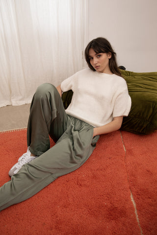 Pantalon fluide en soie