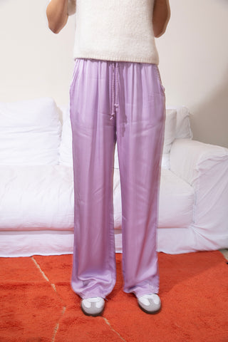 Pantalon fluide en soie