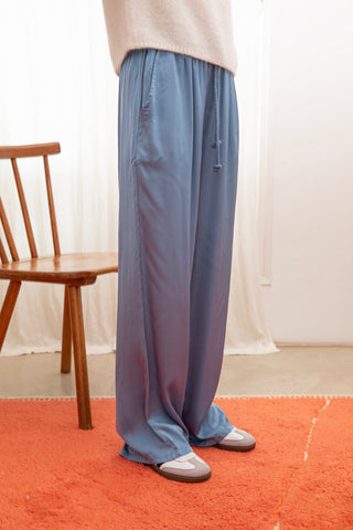 Pantalon fluide en soie