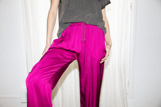 Pantalon fluide en soie