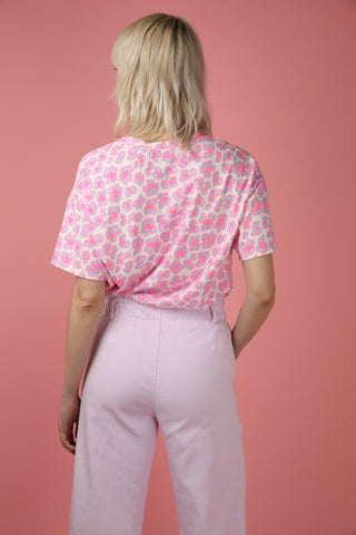T-shirt léopard colorblock