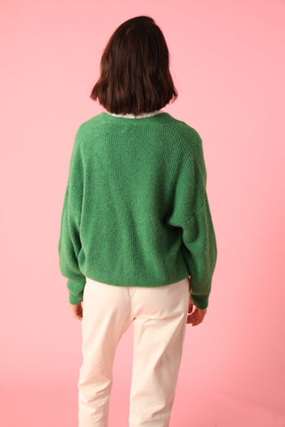 Gilet boutonné en Baby Alpaga col V