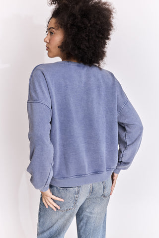 Sweatshirt délavé Amor manches longues