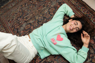 Sweatshirt délavé Amor manches longues