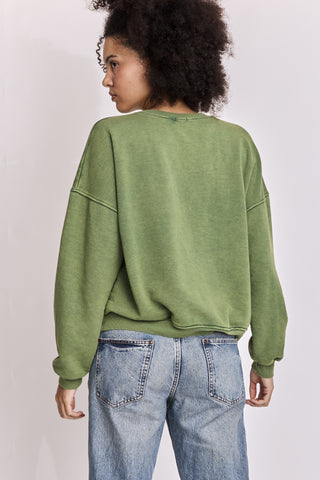 Sweatshirt délavé Amor manches longues