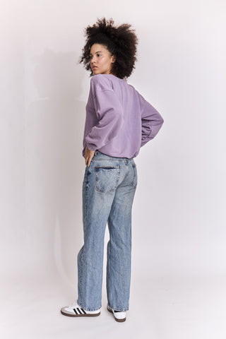 Sweatshirt délavé Amor manches longues