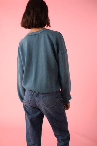 Sweatshirt délavé Amour manches longues