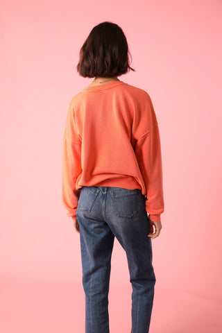 Sweatshirt délavé Amour manches longues