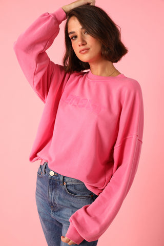 Sweatshirt délavé Amour manches longues