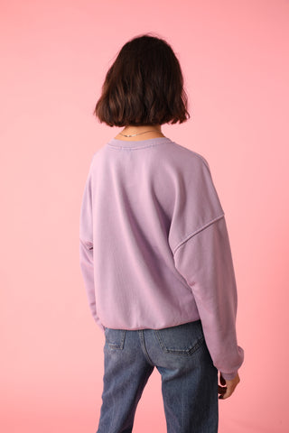 Sweatshirt délavé Amour manches longues