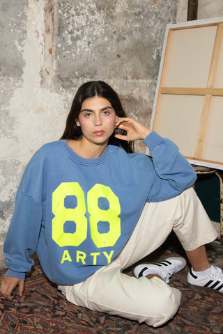 Sweatshirt délavé 88 ARTY manches longues