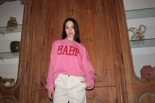 Sweatshirt délavé Babe manches longues