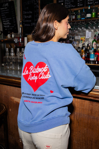 Sweatshirt délavé Le Bistrot manches longues