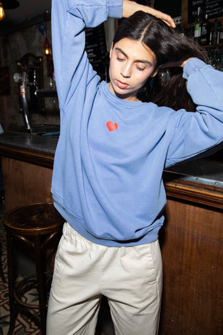 Sweatshirt délavé Le Bistrot manches longues