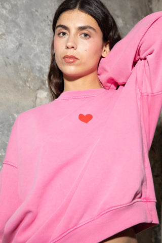 Sweatshirt délavé Le Bistrot manches longues