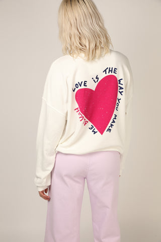 Sweatshirt délavé Blush manches longues