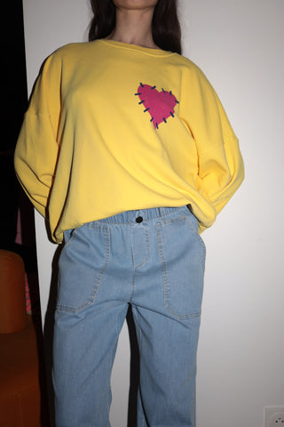 Sweatshirt délavé Blush manches longues