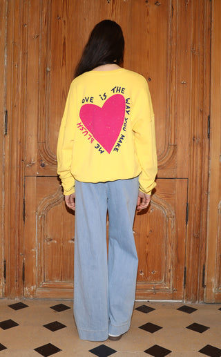 Sweatshirt délavé Blush manches longues