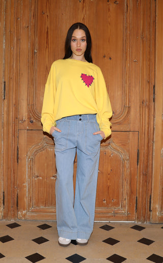 Sweatshirt délavé Blush manches longues