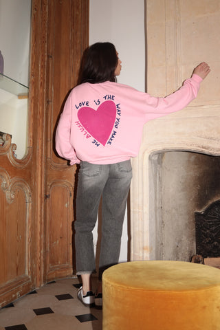 Sweatshirt délavé Blush manches longues