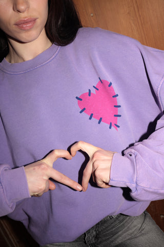 Sweatshirt délavé Blush manches longues