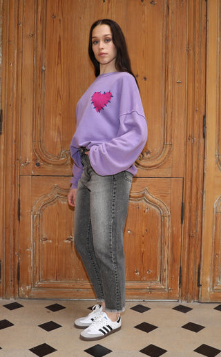 Sweatshirt délavé Blush manches longues
