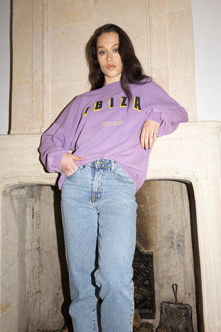 Sweatshirt délavé Ibiza manches longues