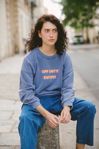 Sweatshirt délavé Off Duty Outfit manches longues