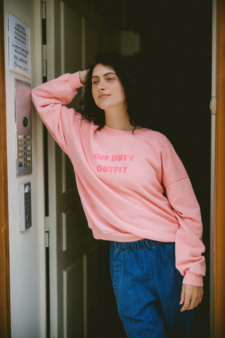 Sweatshirt délavé Off Duty Outfit manches longues