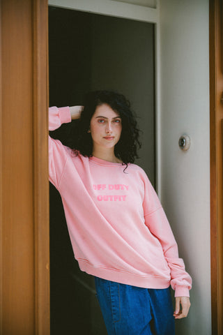 Sweatshirt délavé Off Duty Outfit manches longues