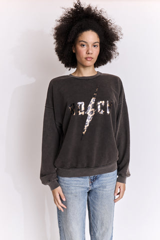 Sweatshirt délavé Rock manches longues