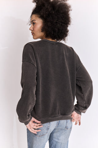 Sweatshirt délavé Rock manches longues