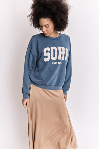 Sweatshirt délavé Soho manches longues