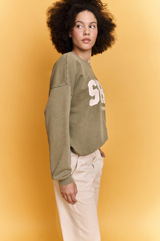 Sweatshirt délavé Soho manches longues